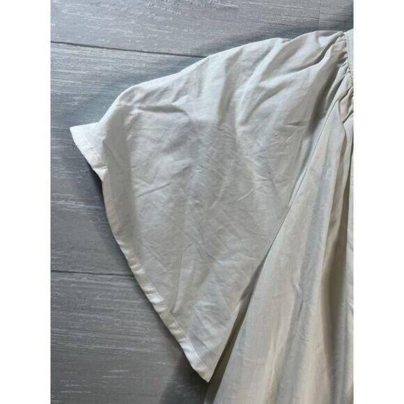 White‎ Ruffle-Neck Tiered Dress By A New Day XS Cotton Blend Womens Casual Wear - Picture 5 of 5